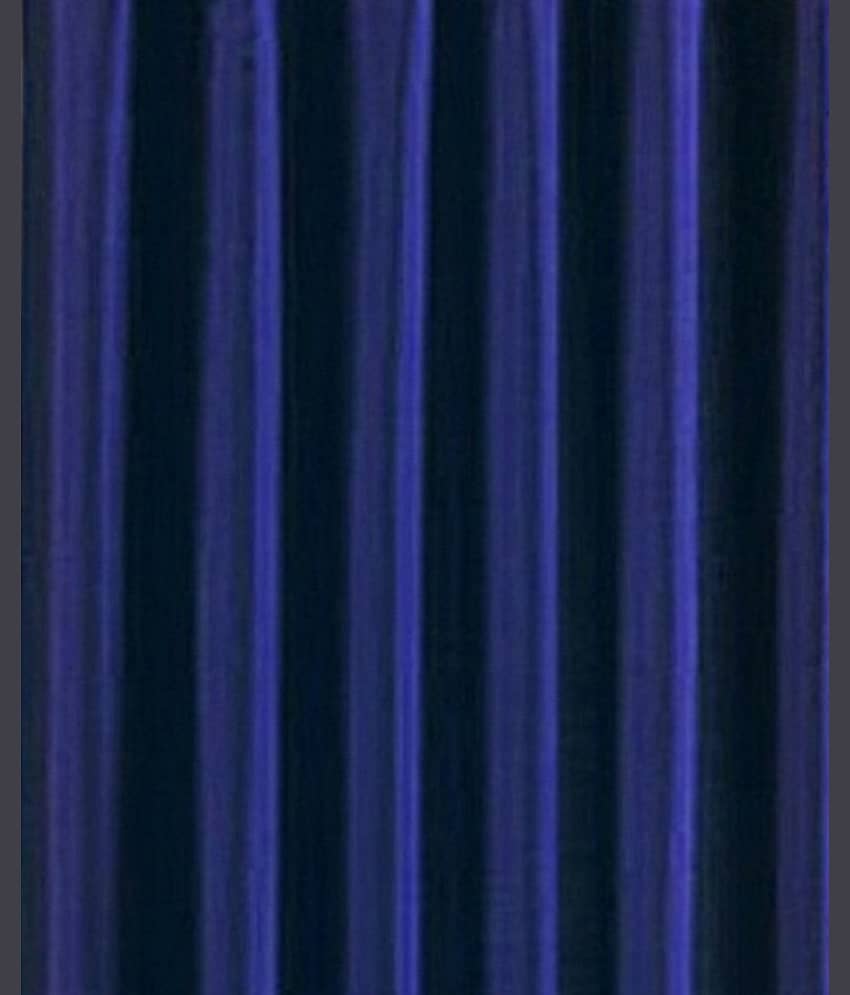 N2C Home Solid Semi-Transparent Eyelet Curtain 5 ft ( Pack of 4 ) - Blue view 2