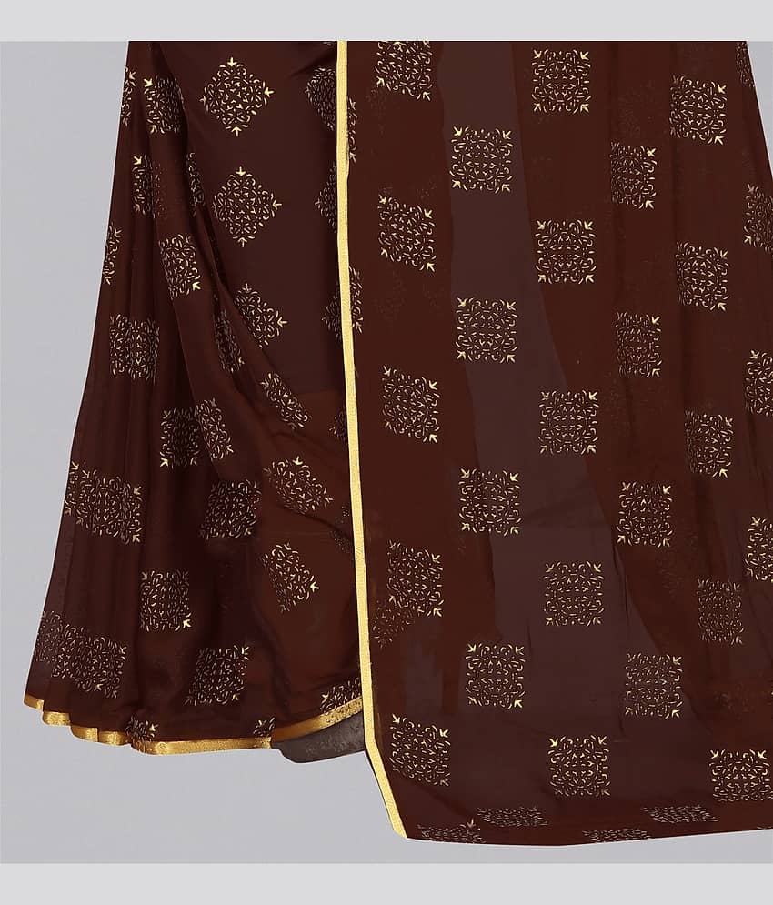 Rhey Chiffon Printed Saree With Unstitched Blouse Piece ( Rama ) view 2