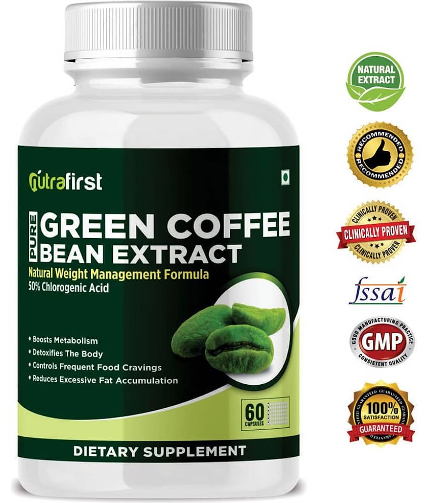 Nutrafirst Green Coffee Bean Extract Capsules with 50% CGA for Weight Management in Men & Women - 120 Capsules (Pack of 2) view 2
