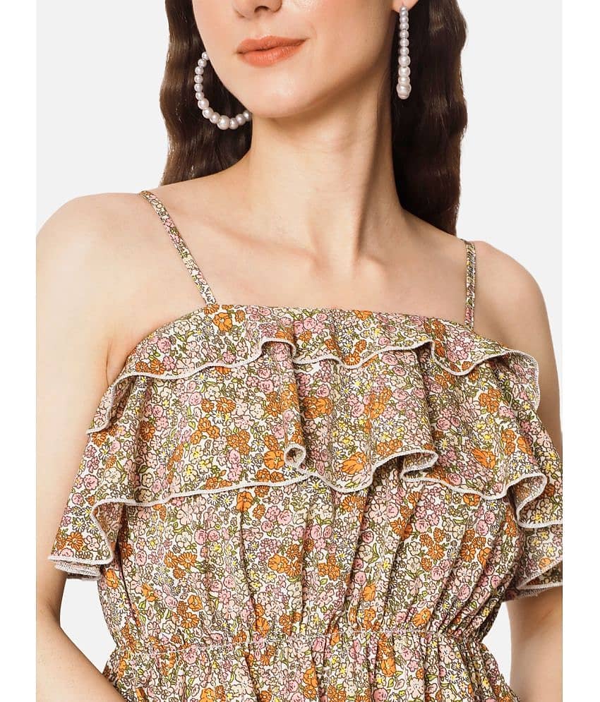 ALL WAYS YOU Women's Crepe Crop Top ( Multicolor ) view 2