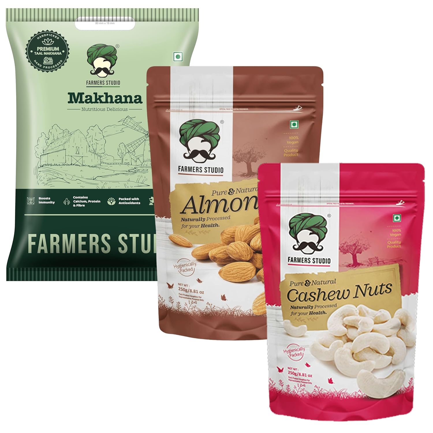 Farmers Studio - Rasgulla Makhana + Premium Cashew & Almonds 700g