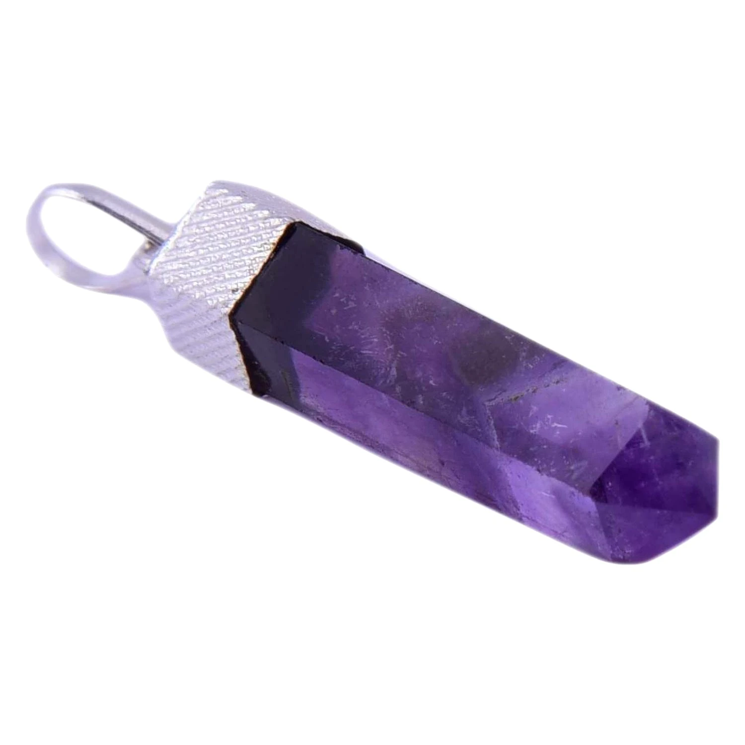 Amethyst Pencil Pendant for Reiki Healing and Crystal Healing,Traditional Astrological Pendant for Women and Mens | Lucky Charm Positive Vibes Energy | Necklace,Pendant,Gifts(KI_45) by Krishna Impex view 2