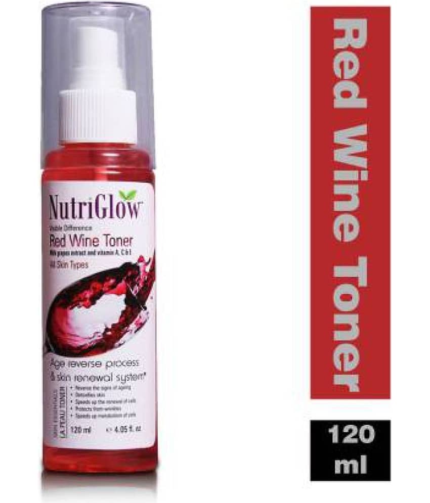 Nutriglow Red Wine Toner For Anti-Aging, Skin Hydration, Pore Cleansing, Skin Freshner, 120 ml view 2