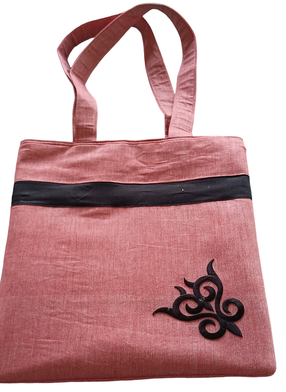 Handcrafted Khadi Tote Bag with Unique Kashidakari - Spacious, Stylish, and Eco-Friendly