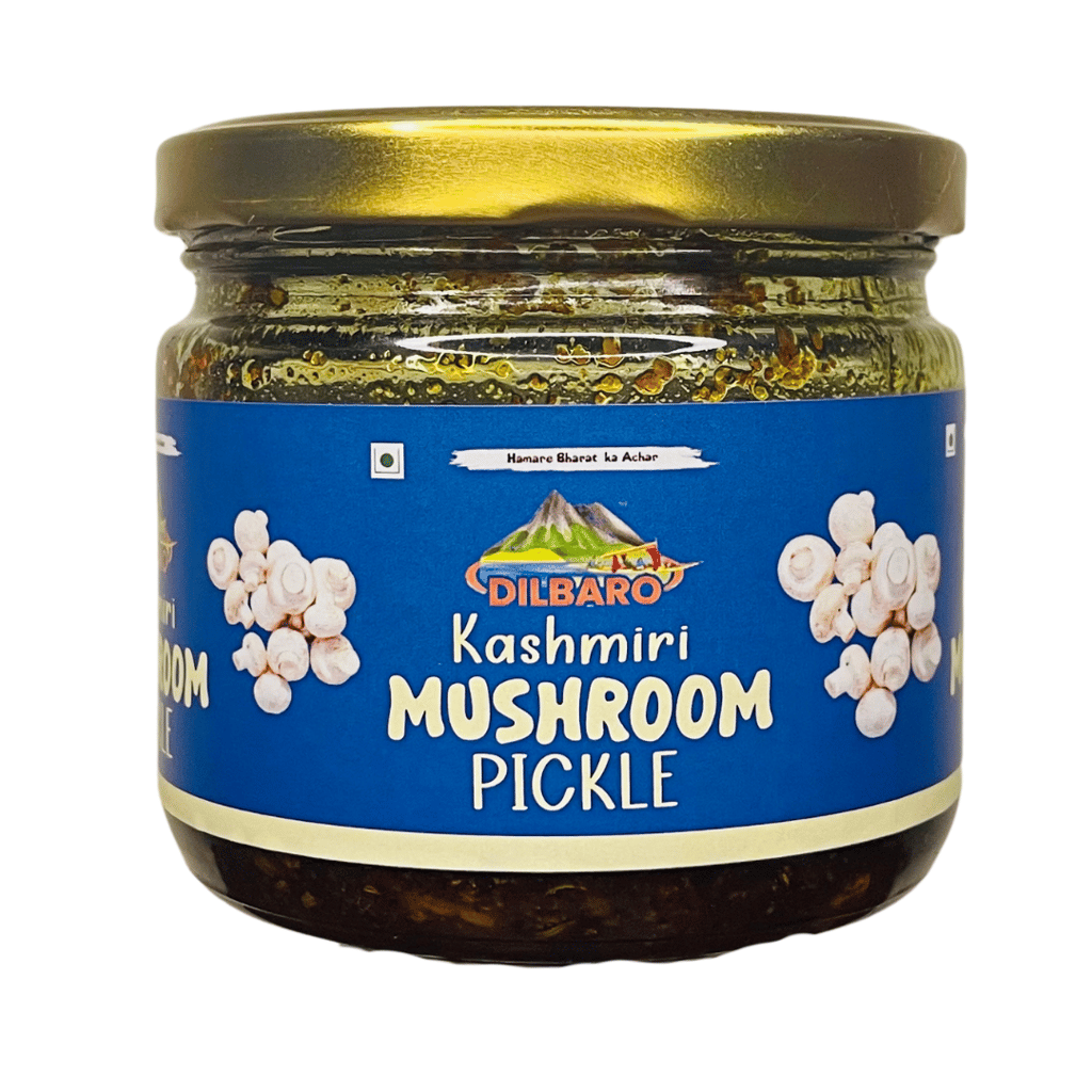 Dilbaro Kashmiri Mushroom Pickle | 100% Fresh Mushrooms | Authentic Kashmiri Recipe | No Preservatives | 250g