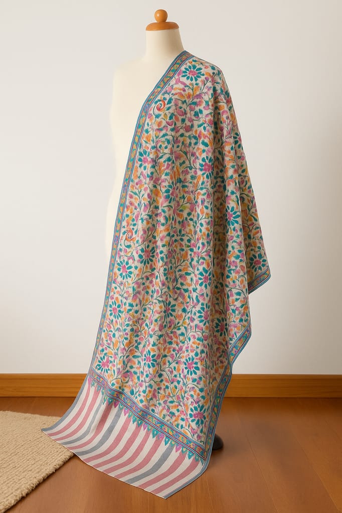 Floral Embroidered Kani Shawl for Men view 2