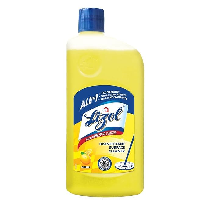 Lizol Citrus Surface Cleaner, 10x Cleaning, Triple Germ Action, 500ml pack of 2