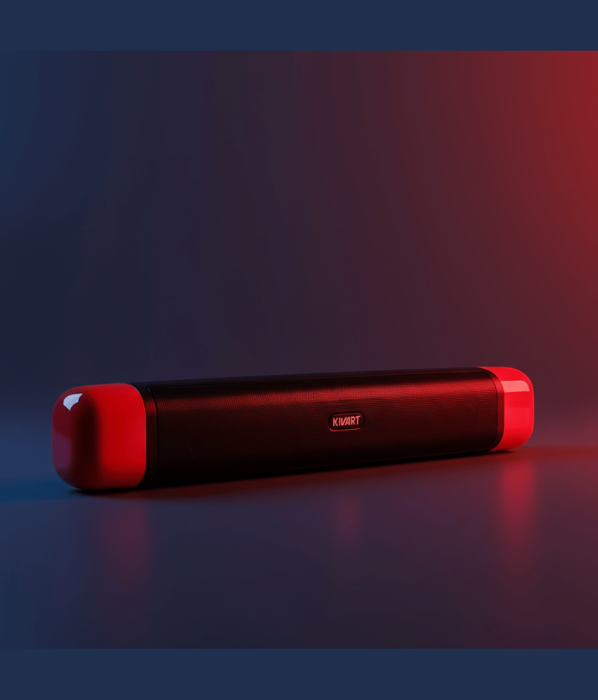 KIVART GLOW UP SOUNDBAR 16 W Bluetooth Speaker Bluetooth v5.0 with TWS feature,SD card Slot,USB Playback Time 7 hrs Black