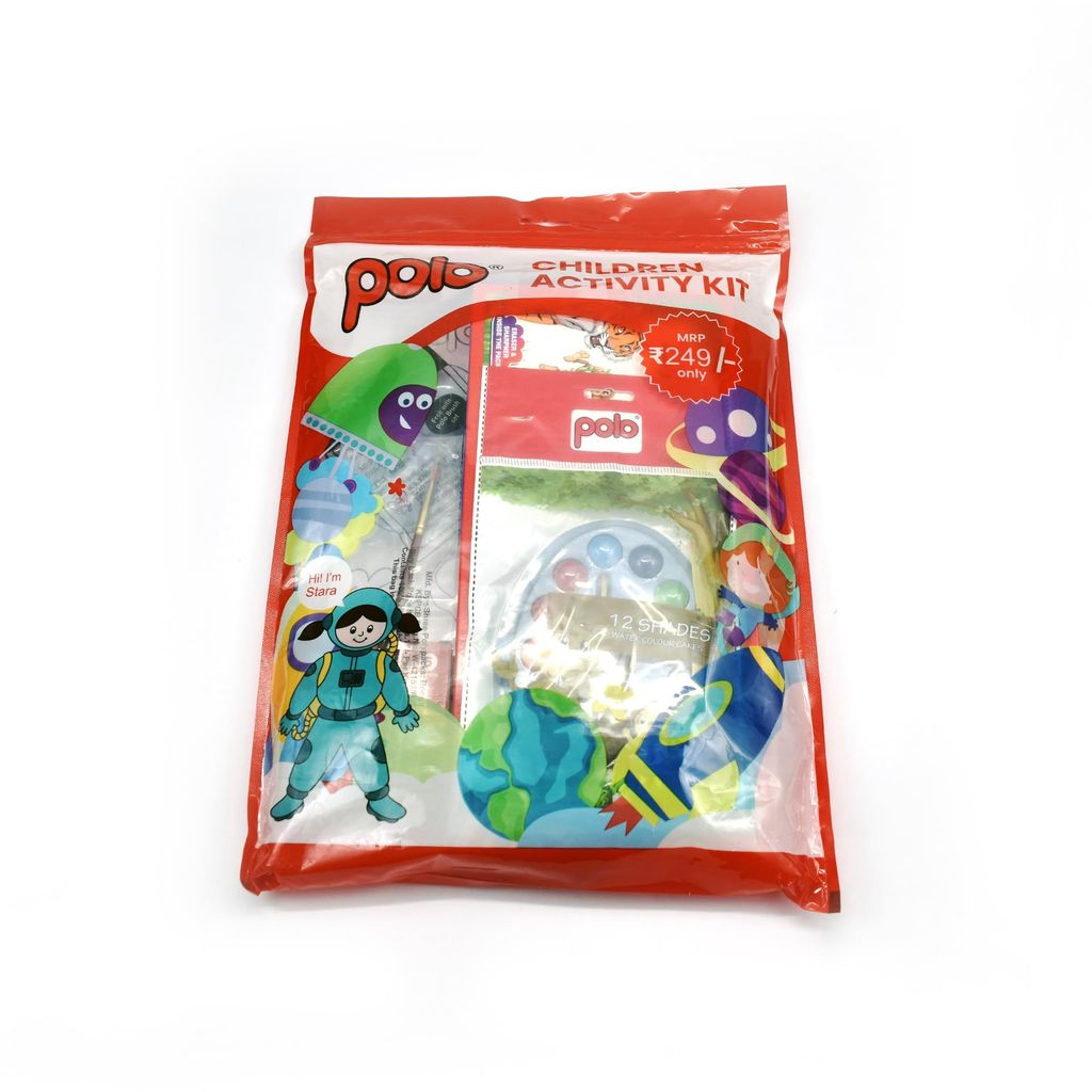 polo Children Activity Kit Complete Art and Craft Set for Kids with Oil Pastels, Plastic Crayons, Watercolor Pens, Ruler, Eraser, and Sharpener Ideal for Creative Learning and School Projects view 2