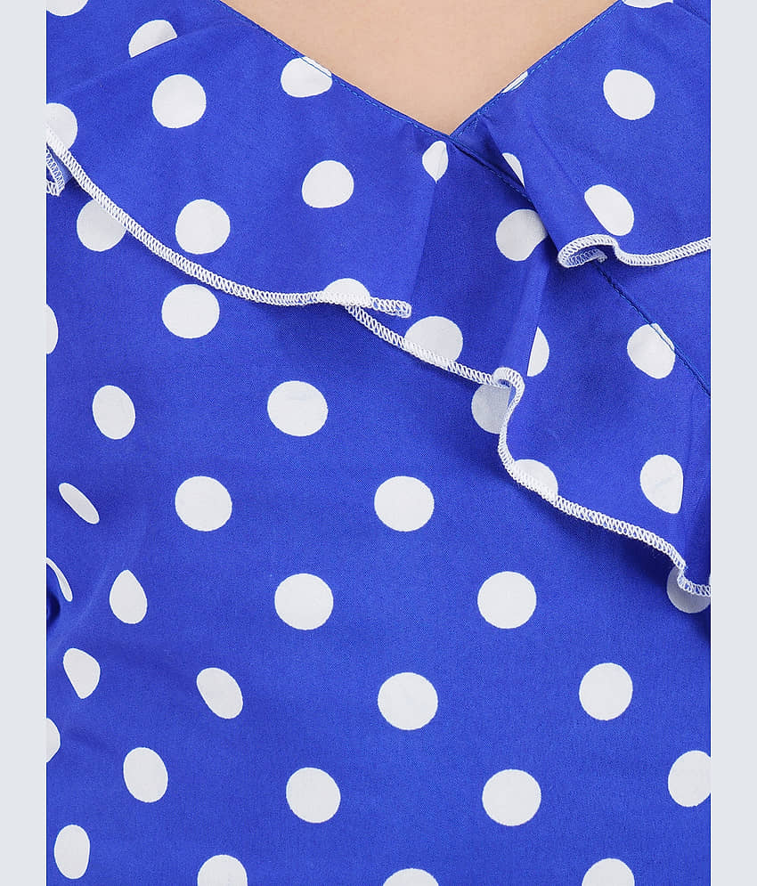 Being Naughty Polyester Asymmetric Dress For Girls ( Pack of 1 , Royal Blue ) view 2