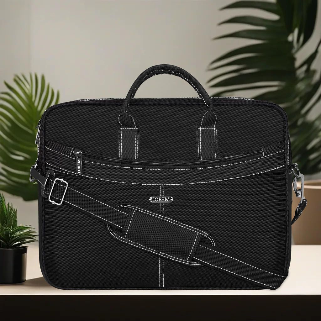 LOREM Tan Color Faux Leather 10L Laptop Messenger Bag For Men & Women BG14 view 2