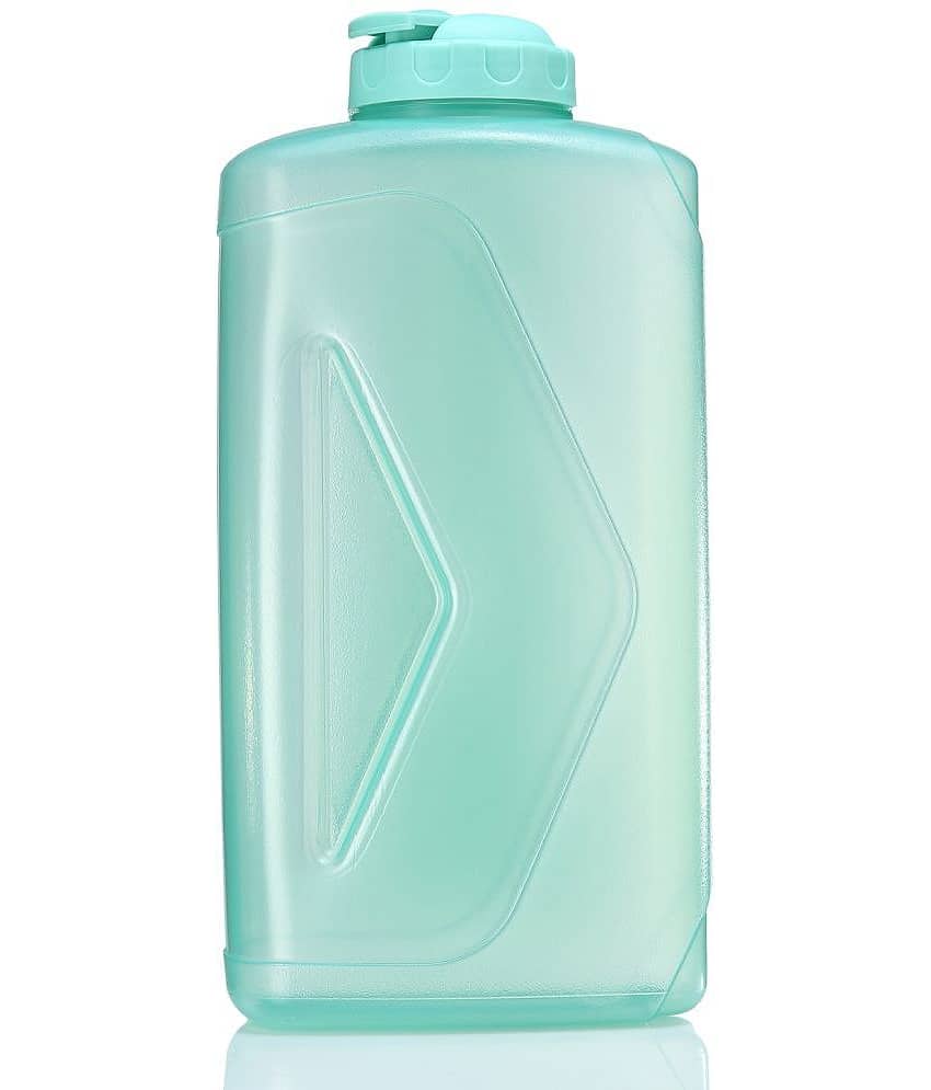 Gluman Rhino Spout Aqua Green Plastic Fridge Water Bottle 2000 mL ( Set of 2 ) view 2