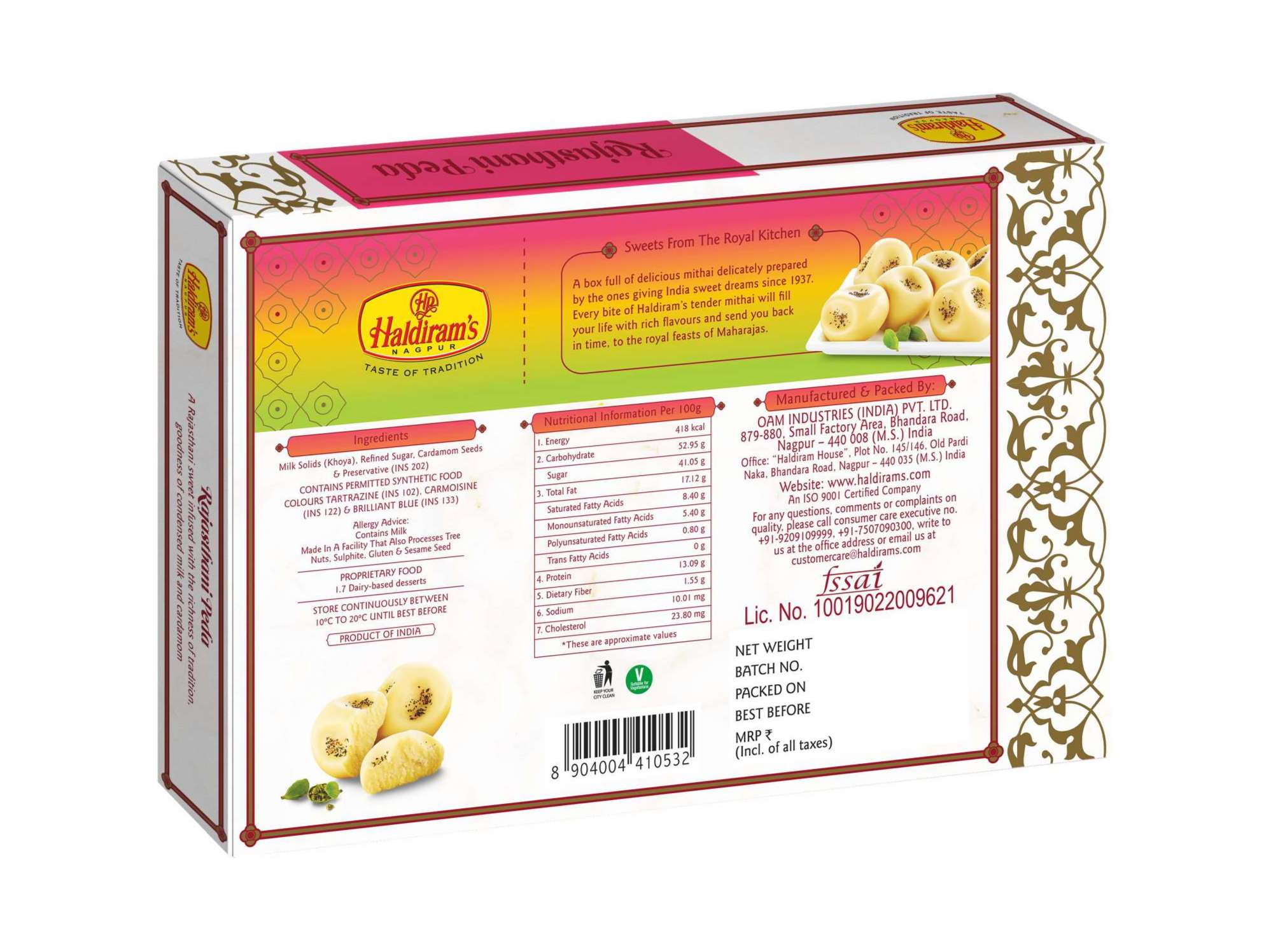 Haldiram's Rajasthani Peda Packed Sweets - 250 Gm view 2