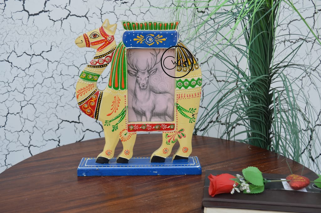 Creative Handicrafts Handpainted Camel Shaped Wooden Photo Frames' for Table view 2