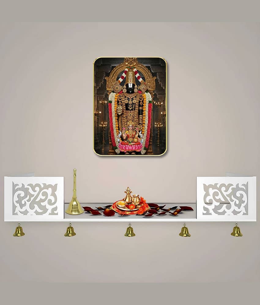 Livin'luxe Lord Venkateswara Balaji MDF Wall Art with Table Top Stand & Wall Hanging Hole view 2