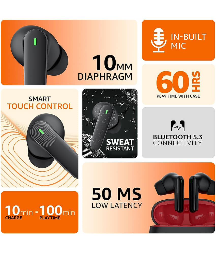 COREGENIX Prime Bluetooth True Wireless (TWS) In Ear 25 Hours Playback Low Latency IPX4(Splash & Sweat Proof) Assorted view 2