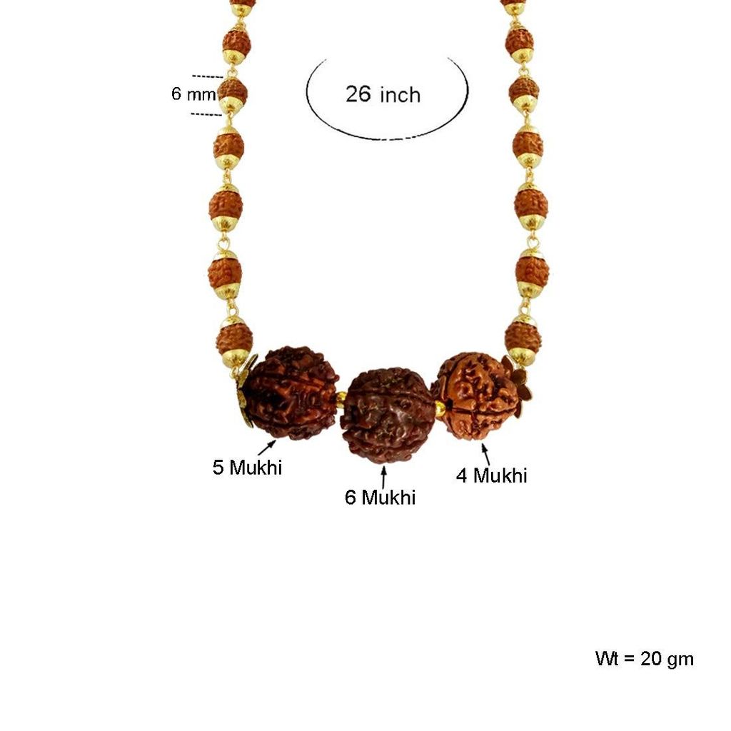 NEPALI RUDRAKSHA & INDONESIAN RUDRAKSHA BEADS NECKLACE view 2