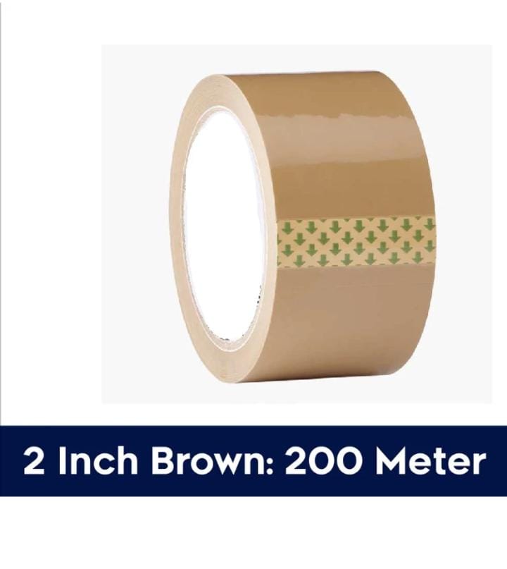 Heavy Duty Brown BOPP Adhesive Packing Tape 2 Inch 200 Meters