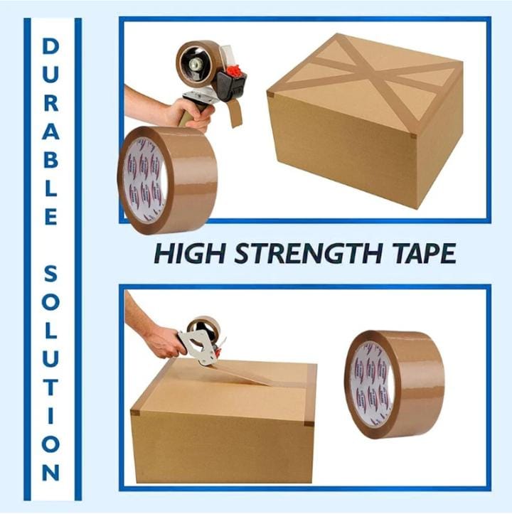 Heavy Duty Brown BOPP Adhesive Packing Tape 2 Inch 200 Meters view 2