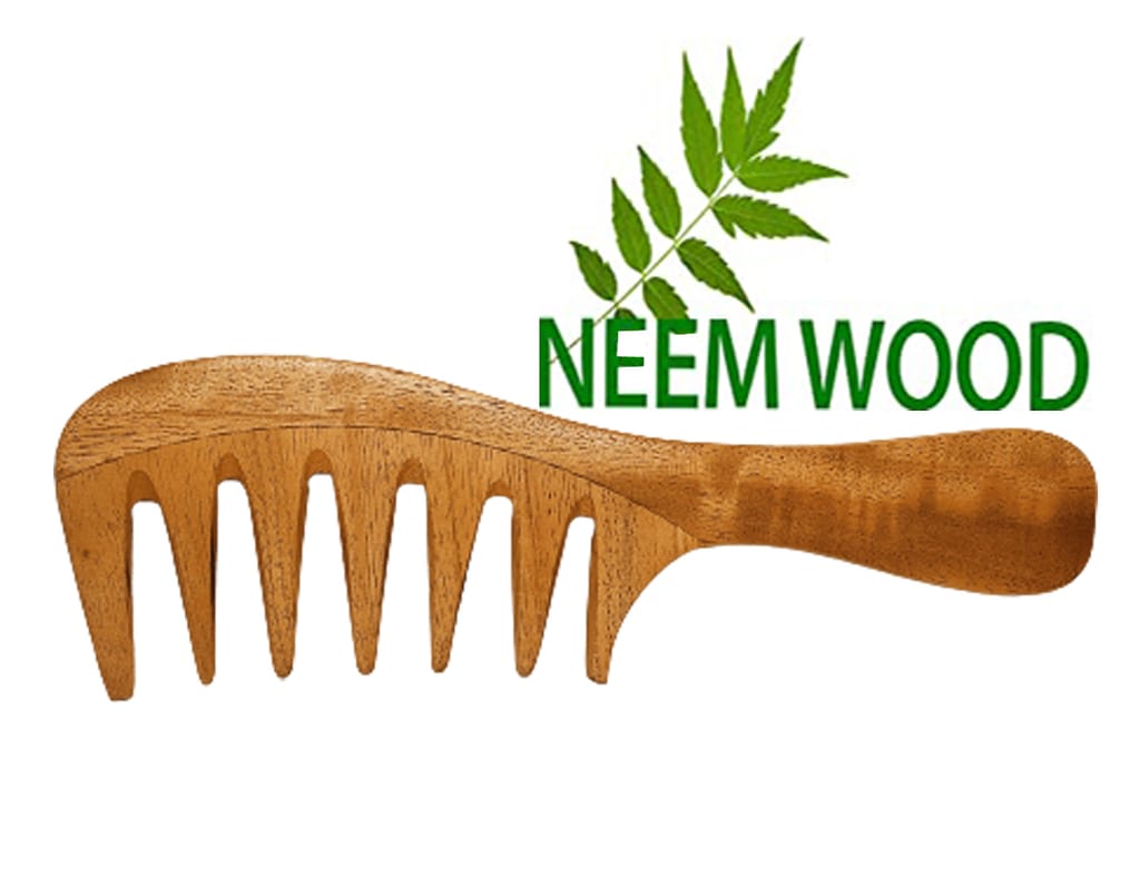 Neem Wooden Comb for Hair fall Control Hair Growth | Detangle Frizz Control | Anti Static Anti Dandruff Comb for Women Men (Pack of 3)… view 2