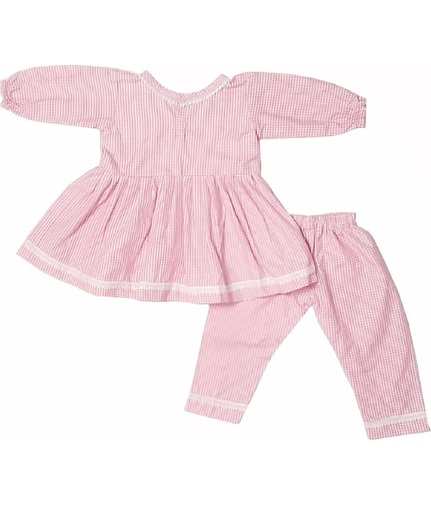 harshvardhanmart Baby Girls Cotton Blend Dresses ( Pink ) view 2