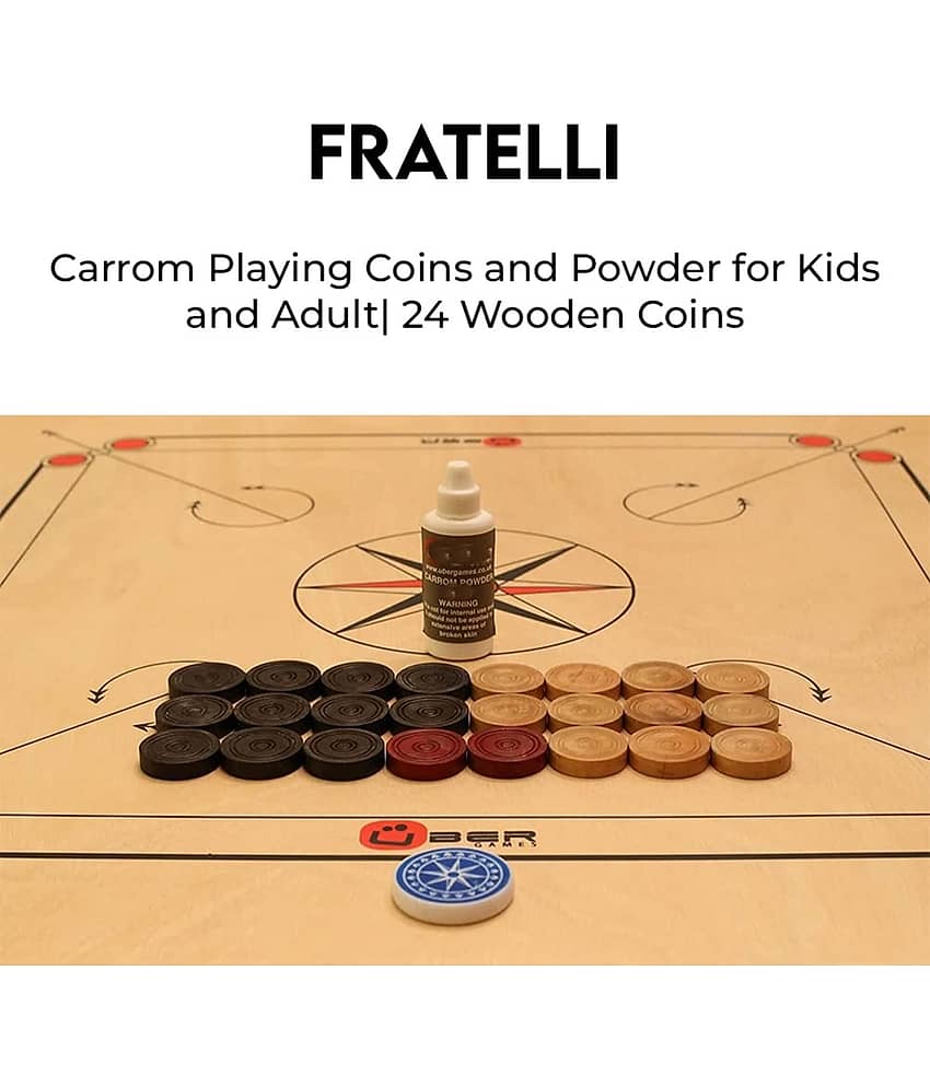 Fratelli Wooden Multicolor Carrom L view 2
