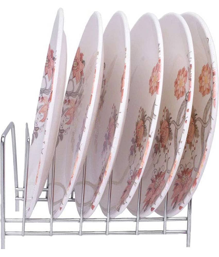 JISUN - Silver Stainless Steel Dish Racks ( Pack of 4 ) view 2