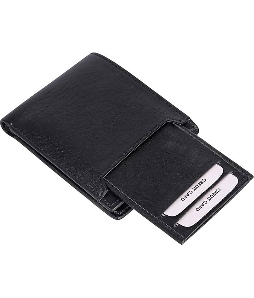 HRFSTAR PU Solid Men's Money Clipper With 6 Slots For Card ( Black , Pack of 1 ) view 2