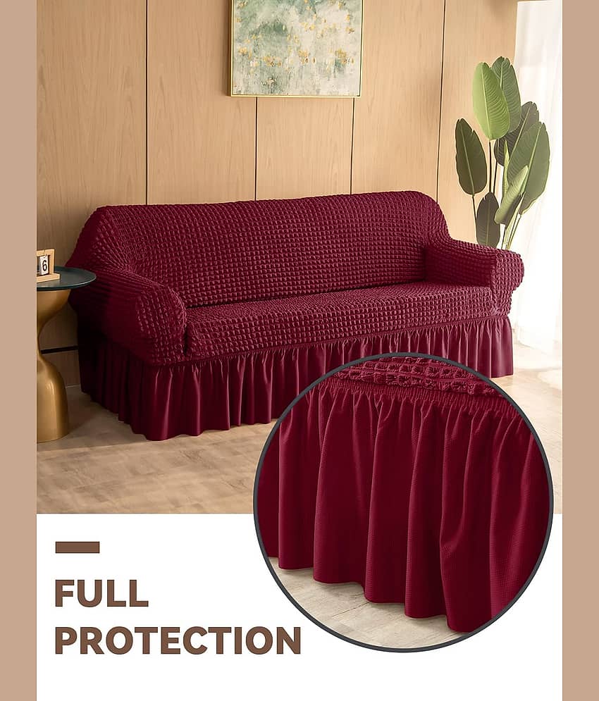 Cortina 2 Seater Polyester Sofa Cover ( Pack of 1 ) view 2