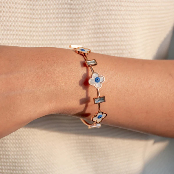 Upakarna Mother Of Pearl Flower Bangle view 2