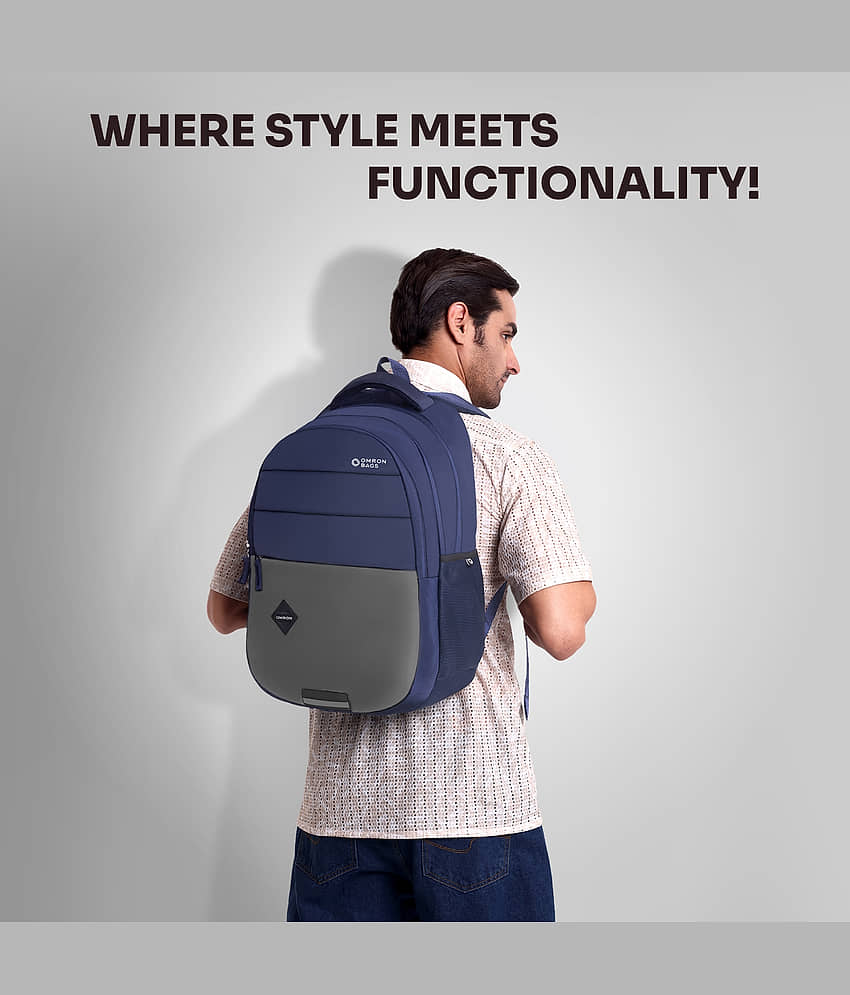OMRON BAGS 30 Ltrs Polyester Backpack *For Men & Women ( Blue ) view 2