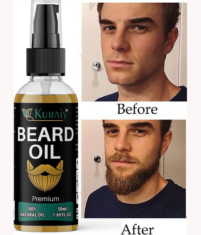 KURAIY Beard Growth Oil for Men For Better Beard Growth With Thicker Beard (50 ml) view 2