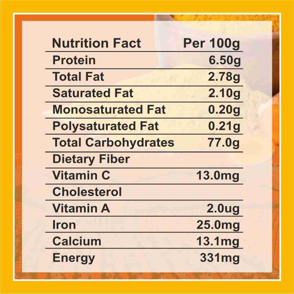 Turmeric Powder 500gm (Pack of 5 x 100gm) by Arms Krishi Pure Haldi Powder with Natural Color & Authentic Taste. view 2
