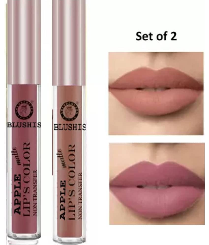 BLUSHIS Multicolor Long Lasting Matte Lipstick (Pack of 2) view 2