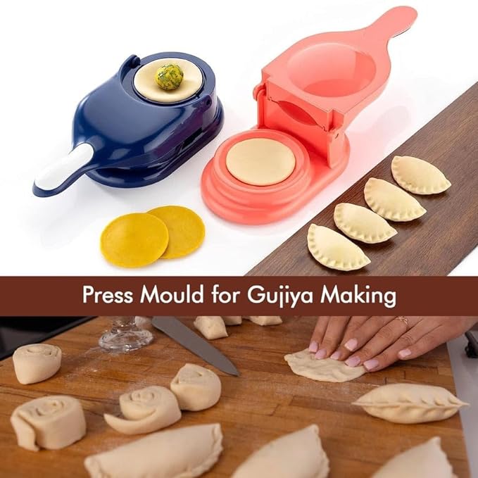 Atevon Dumpling Delight 2 In 1 Dumpling Press Mould For Gujiya, Ghughra and Momos Making view 2