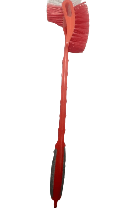 JMP BRUSH Hockey Shape Toilet Cleaner Brush Red for Western and Indian Pack Of 2 view 2