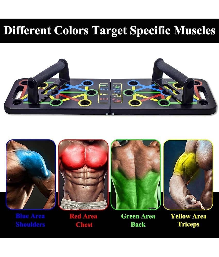 Horsefit Pushup Board Training System Color-Coded Push-up Bracket Board for Fitness Training Push-up Bracket Board for Men and Women Exercise, Muscle & Strength Training Tools view 2