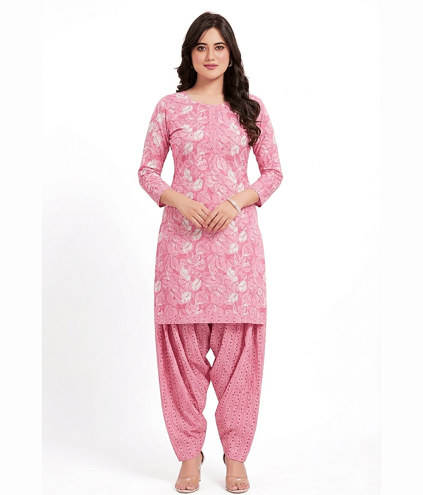 shree jeenmata collection Women's Cotton Unstitched Salwar Suit view 2