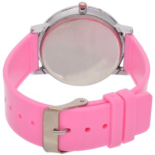 Glory Pink Diamond Fancy Letest Butterfly Print Collection Analog Watch - For Women view 2