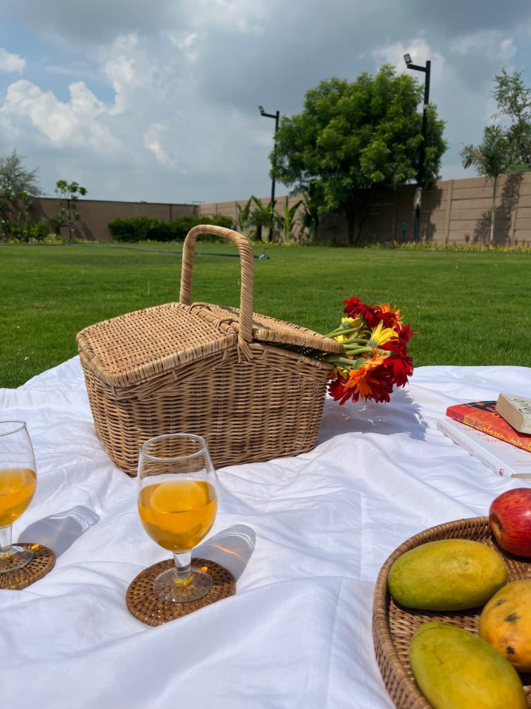 Rattan Picnic Basket view 2