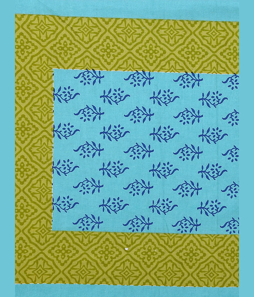 Uniqchoice Cotton Double Bedsheet ( Turquoise ) view 2