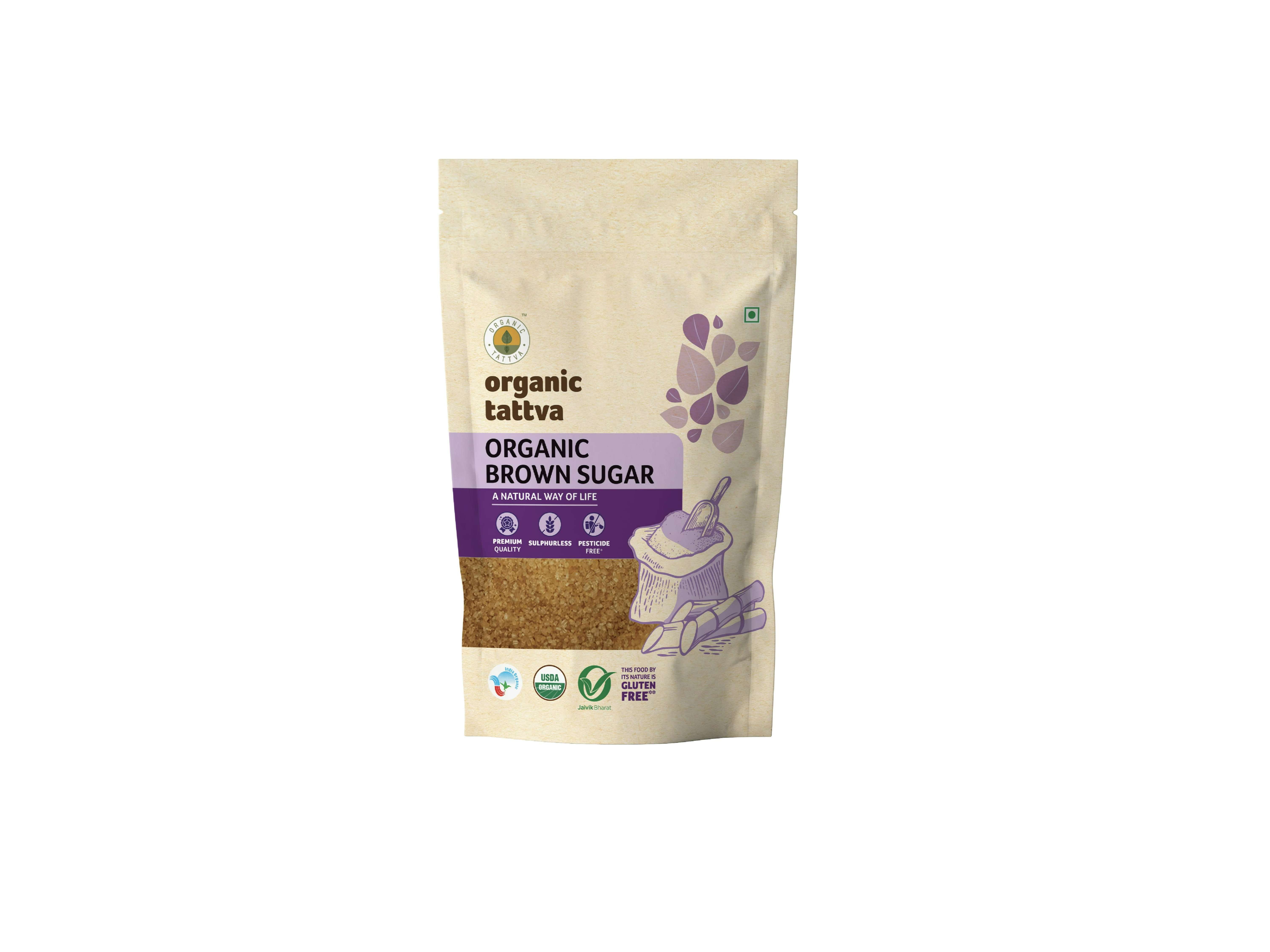 Organic Brown Sugar 2kg (1Kg X Pack of 2) view 2