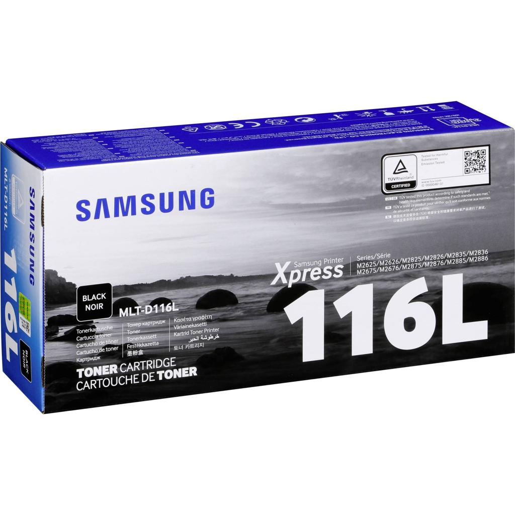 Samsung Mlt-d116l Black High-capacity Original Toner Cartridge (su828a) view 2