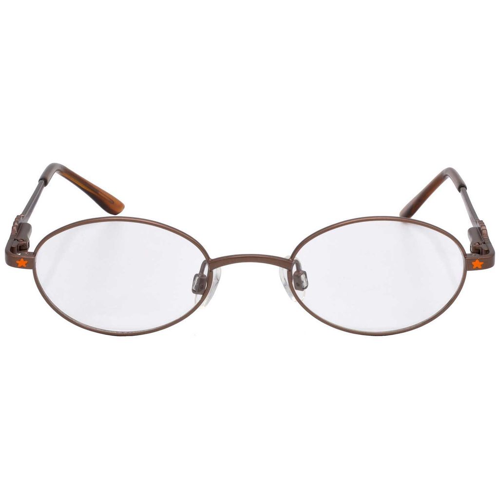 Hrinkar Metal Full Rim Oval spectacle frames Kids Boy & Girl - HFRM-126-BWN view 2