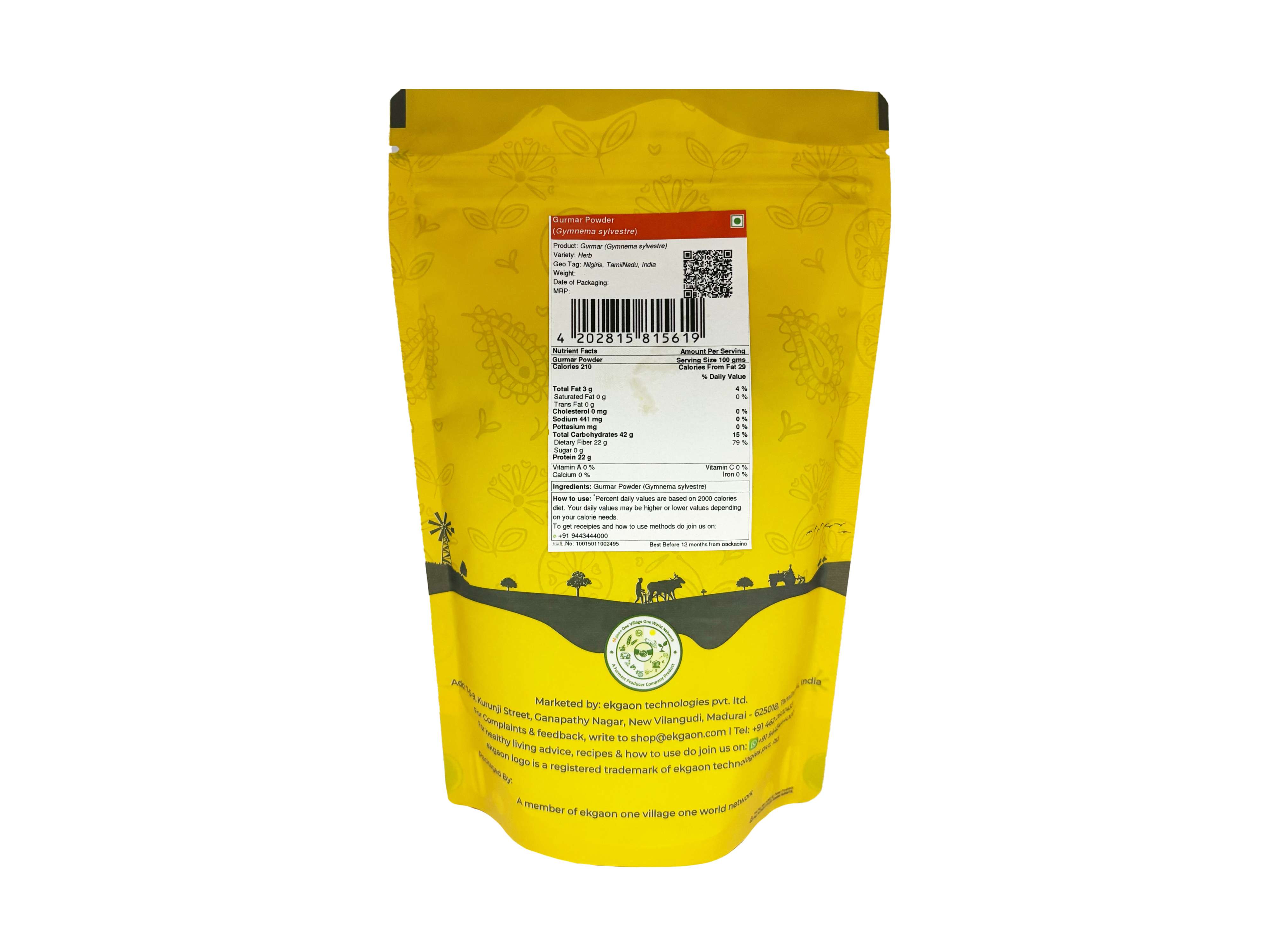 Ekgaon Gurmar Powder (Gymnema sylvestre) (100g) view 2