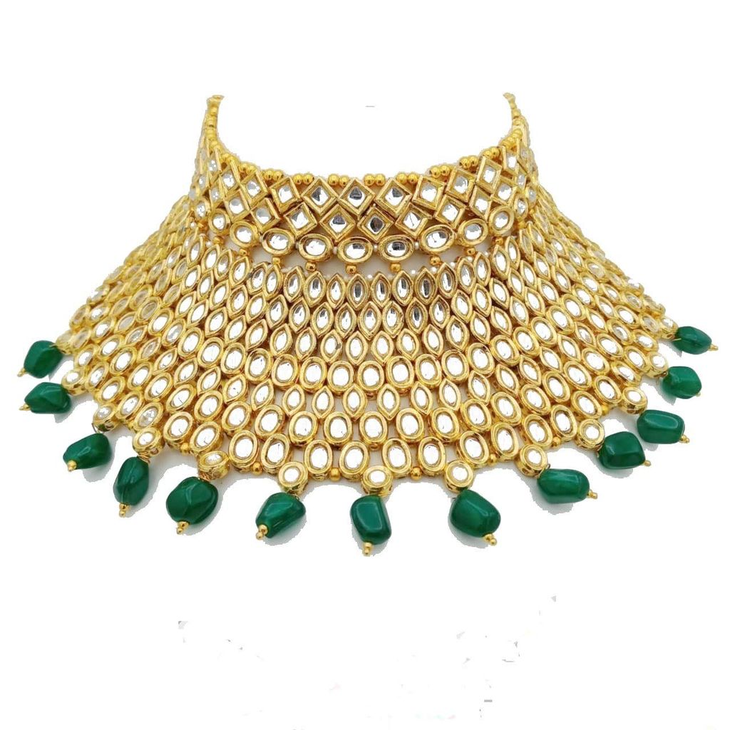 Gold Plated Kundan Necklace view 2