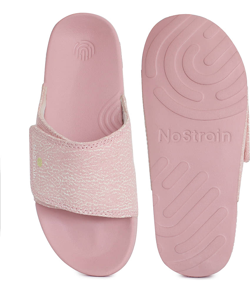 NoStrain Pink Women's Slide Flip Flop view 2