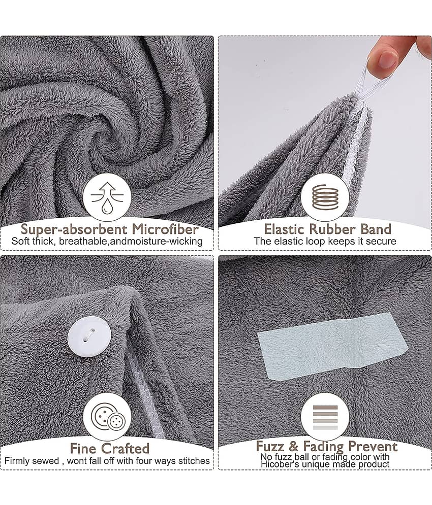 Midastra Black Hair Towel Wrap ( Pack of 1 ) view 2