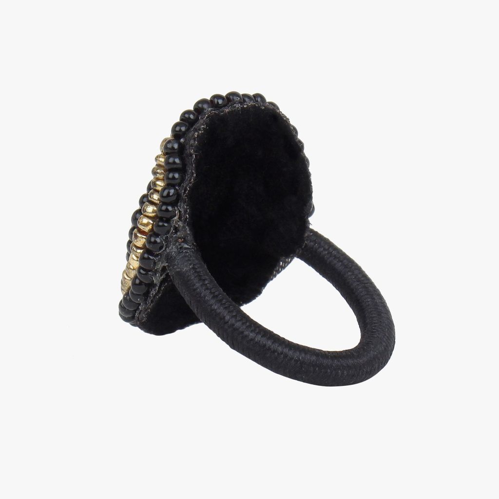 Cardinal Multicolor Beads Weaving Handmade Adjustable Ring view 2