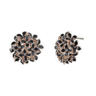 Enamel Daisy Flower Stud Earrings for Girls Alloy Material Earrings for Women's Fashion Jewellery for Party view 2
